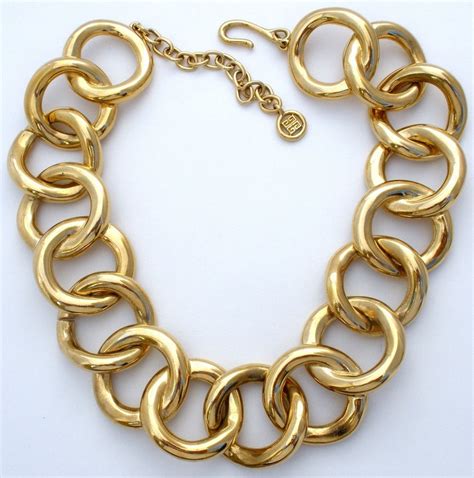 vintage givenchy paris necklace|vintage Givenchy gold chain necklace.